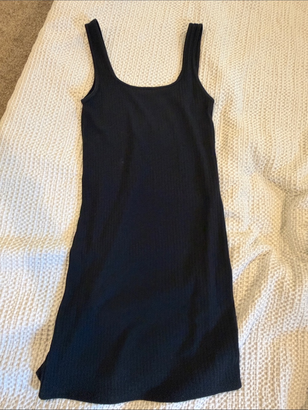 Abercrombie Black Ribbed Tank Dress
